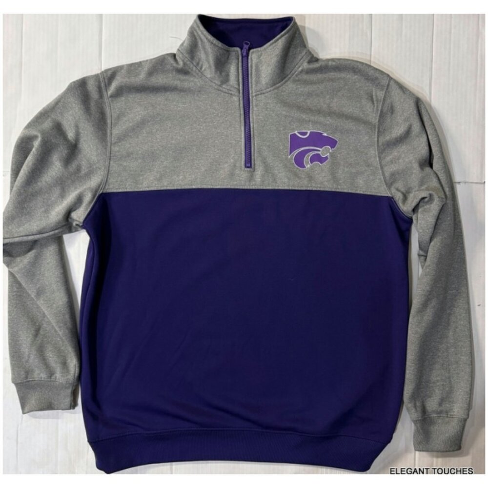 Kansas State KSU K-State Wildcats Half Zip Pullover Sweatshirt XL Unisex